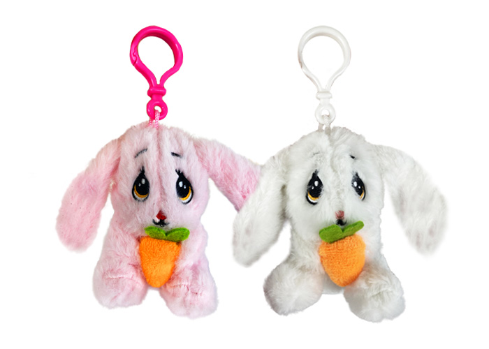 (Mis 0) CONIGLIETTO OCCHIONI Peluche 10cm c/Bagclip -2ass…x12…x480